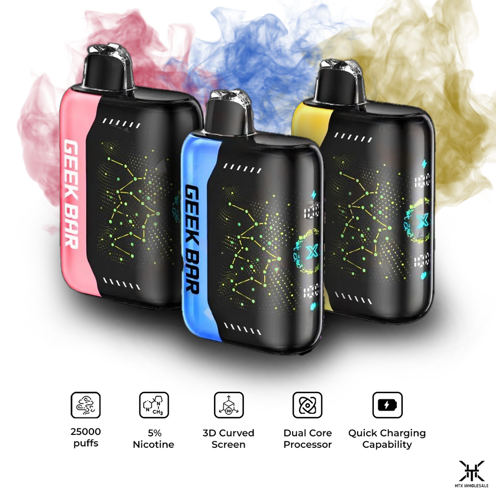 Geek Bar Pulse X 25000 Puff Disposable Vape | Pack of 5 – HTX WHOLESALE