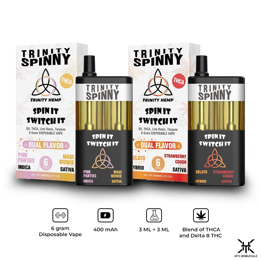 Trinity Spinny Dual Flavor 6G Disposable Vape | Pack of 5