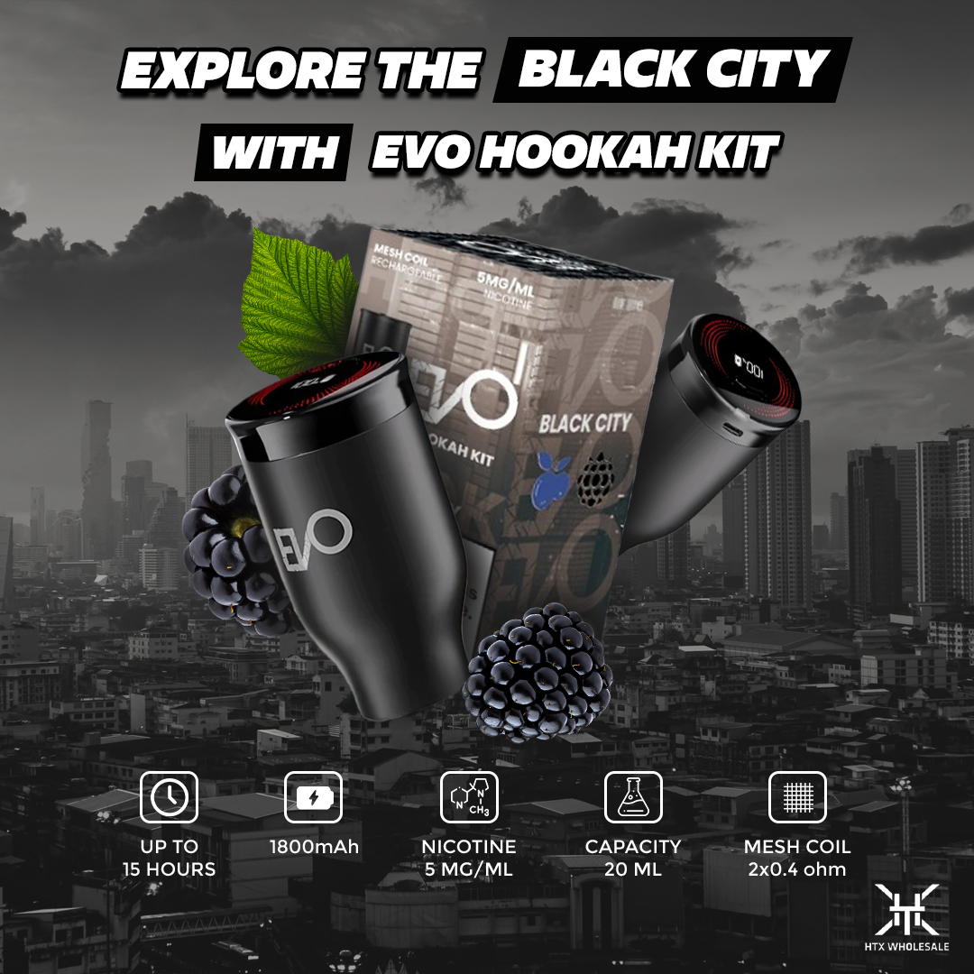 EVO DISPOSABLE HOOKAH PODS / KITS | Pack of 6 – HTX WHOLESALE