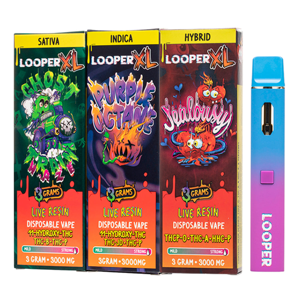 Looper XL 3g THCA+THC-JD+THC-P Disposable | Pack of 5