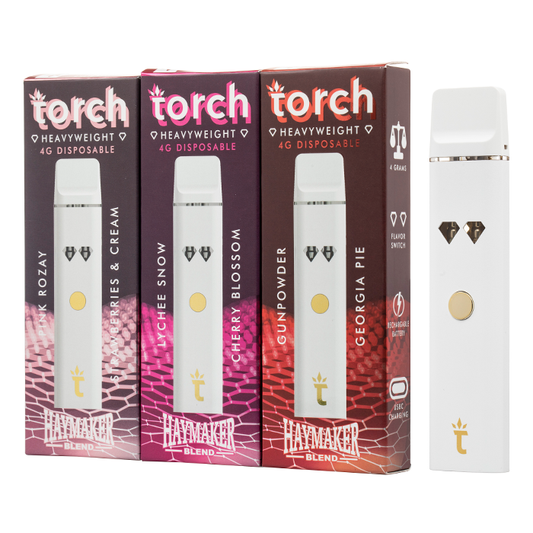 Torch Heavyweight Haymaker Blend 4g THCH + D11 + THC-JD Disposable | Pack of 5